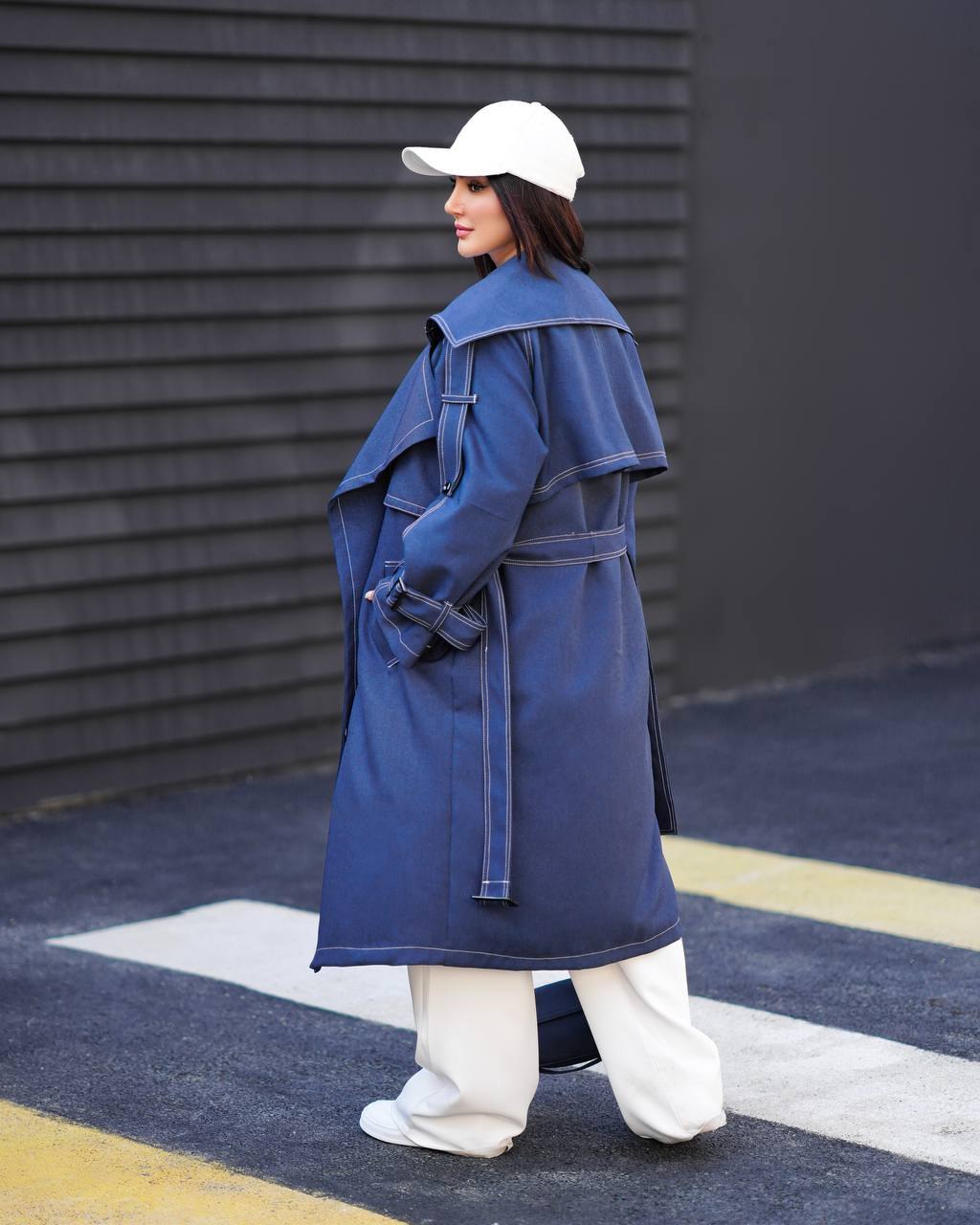 خرید اینترنتی بارونی بلند دمسه دوزی آستردار کد ۴۳۰۳