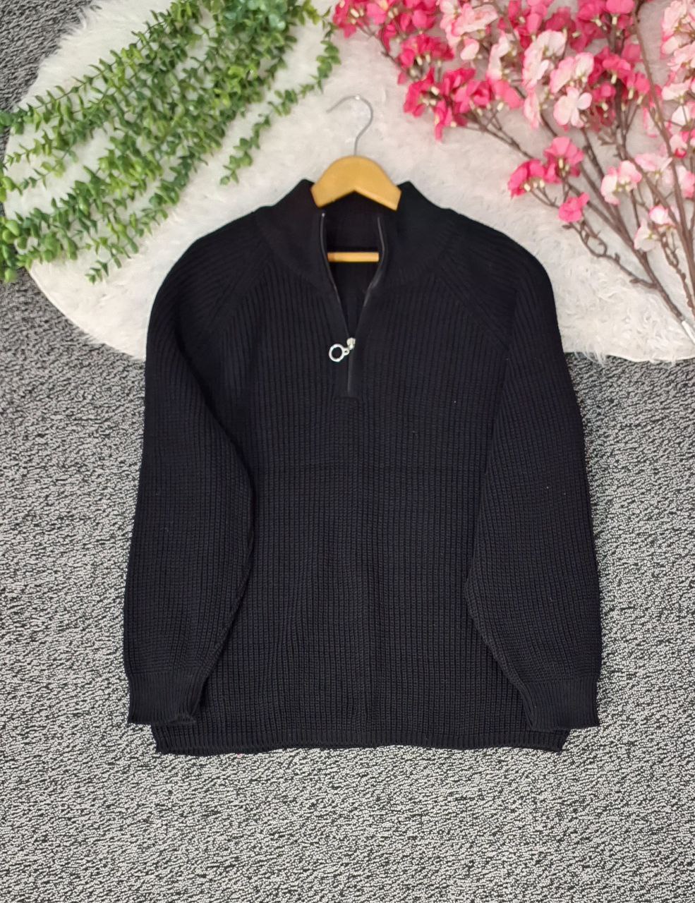 خرید اینترنتی بلوز بافت نیم زیپ کد 1122