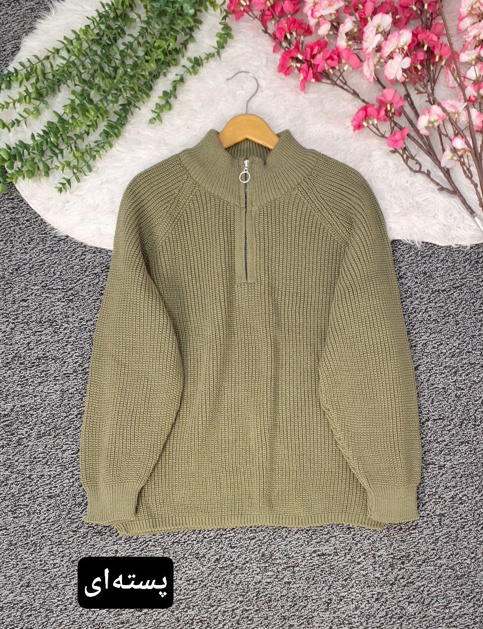 سفارش اینترنتی بلوز بافت نیم زیپ کد 1122