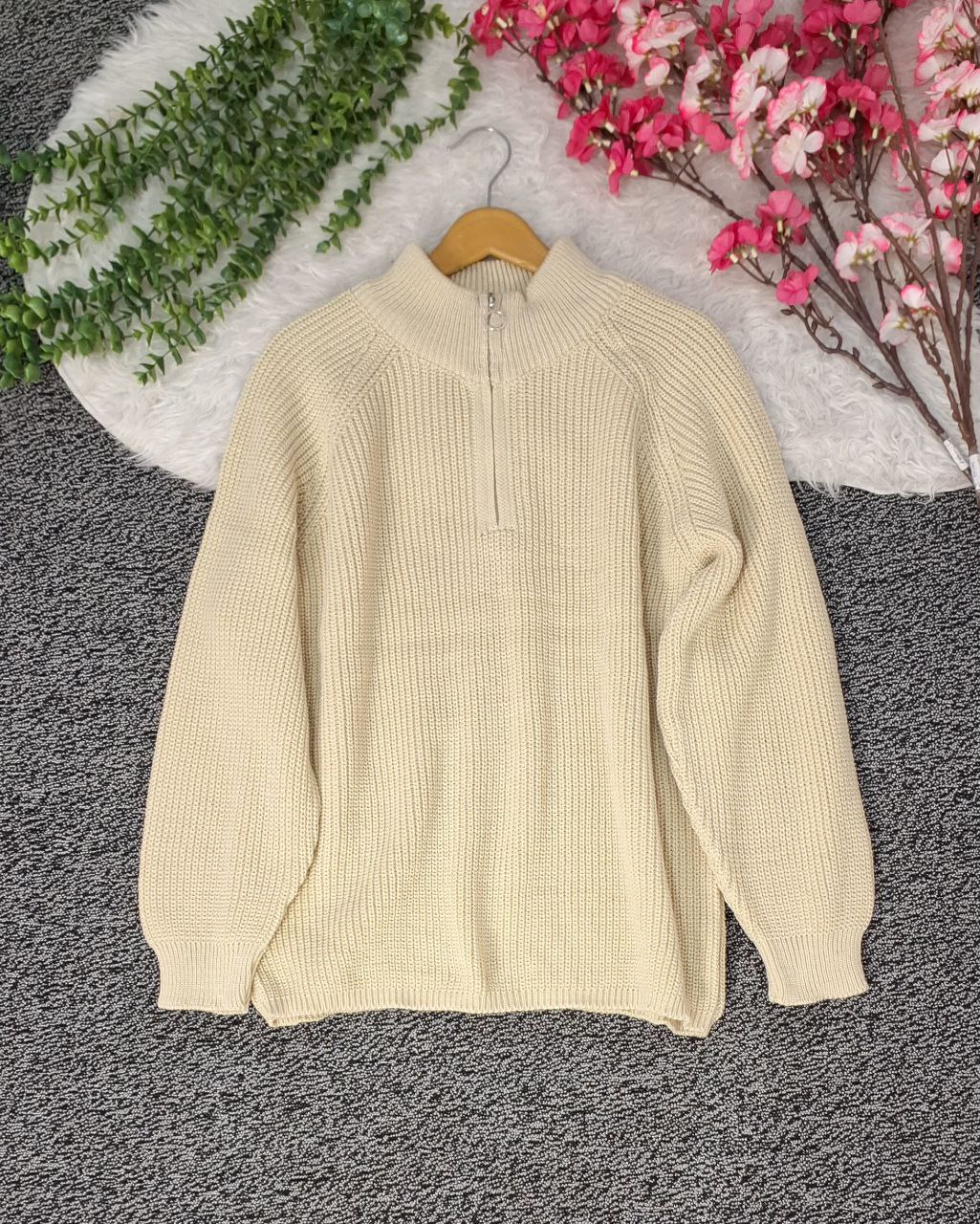 سفارش آنلاین بلوز بافت نیم زیپ کد 1122