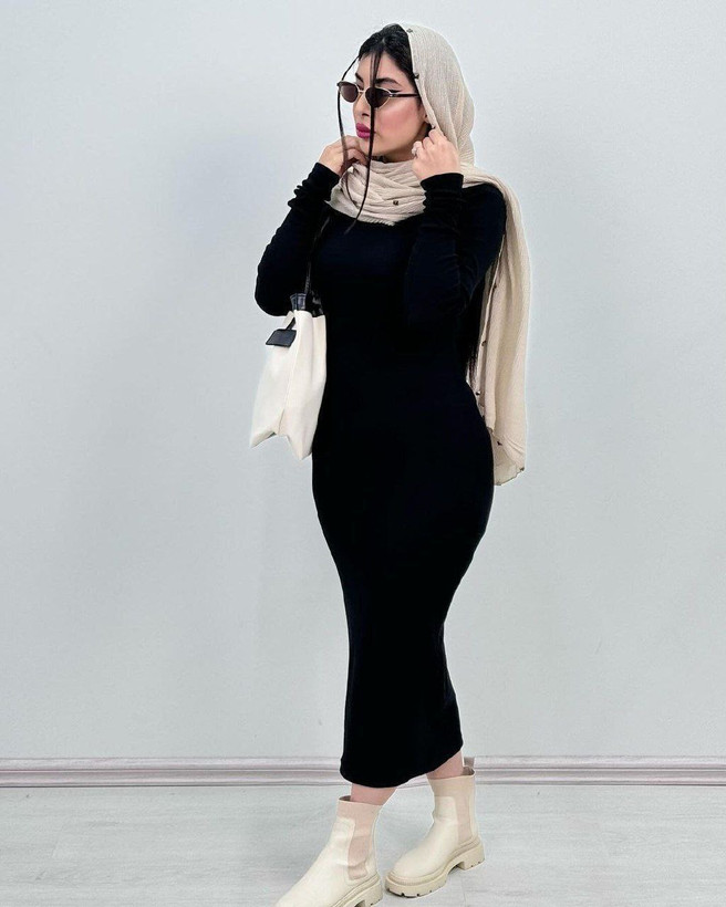 خرید اینترنتی زیرمانتویی ماکسی یقه اسکی کد 58965