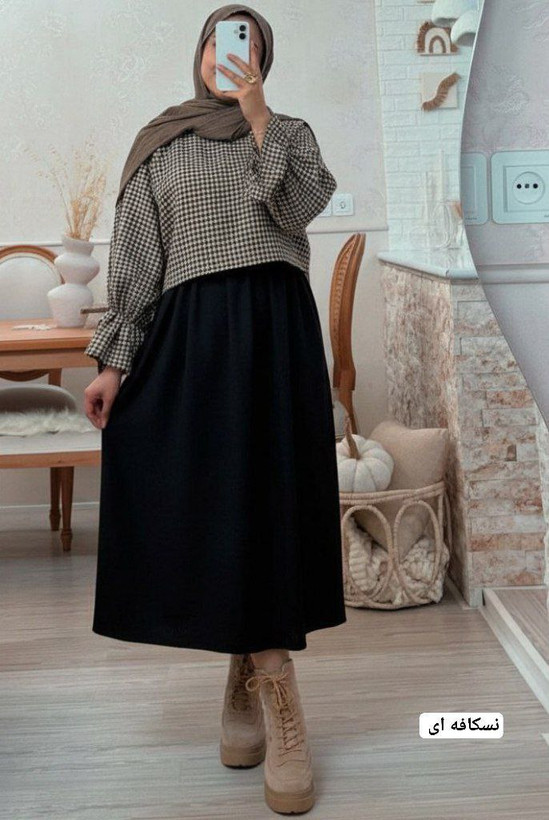 سفارش اینترنتی شومیز دامن نیکا کد ۴۳۵۷