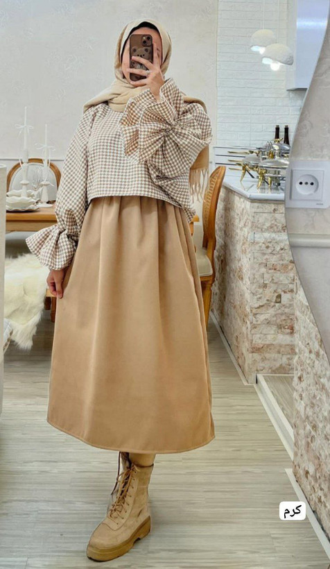 خرید جدیدترین مدل شومیز دامن نیکا کد ۴۳۵۷