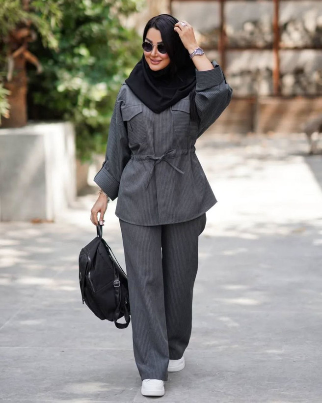 خرید اینترنتی مانتو شلوار آسنات کد 99510