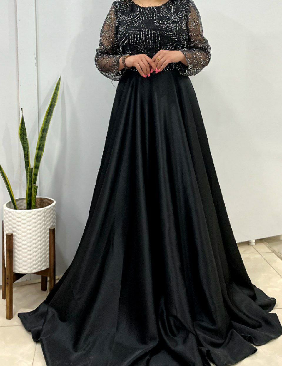 خرید اینترنتی ماکسی بلند دنباله دار مدل السانا کد 4401