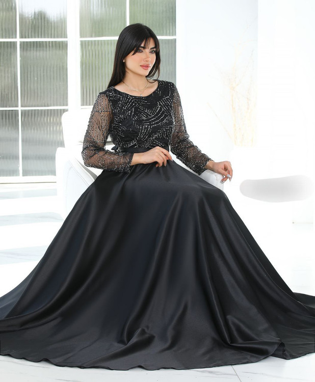 خرید ماکسی بلند دنباله دار مدل السانا کد 4401