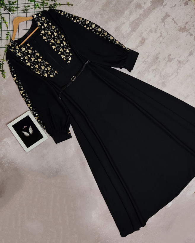 خرید اینترنتی مانتو عبایی سیلوانا کد 99730