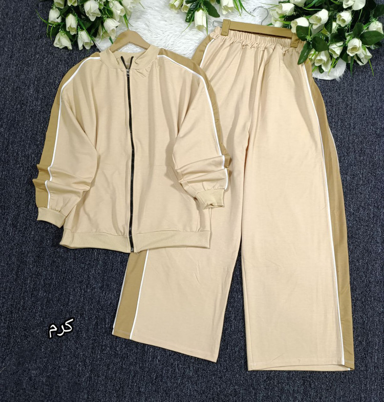 سفارش اینترنتی و آنلاین ست سویشرت شلوار بغل خط کد 95278