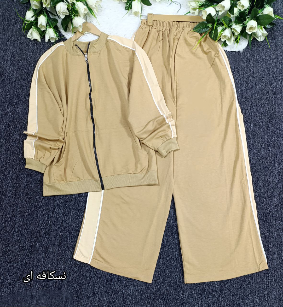 مشاهده قیمت و خرید ست سویشرت شلوار بغل خط کد 95278