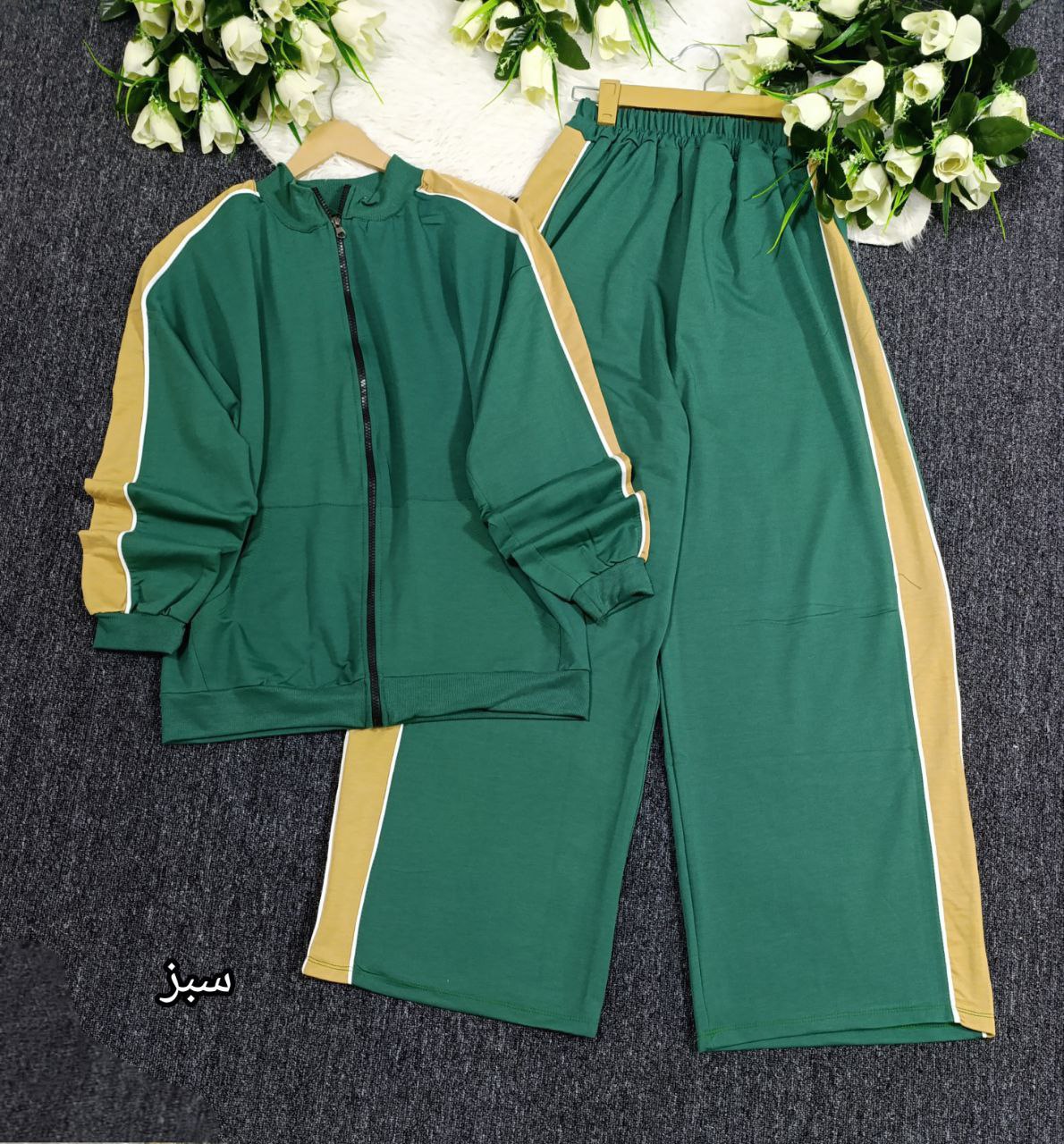 سفارش آنلاین و اینترنتی ست سویشرت شلوار بغل خط کد 95278