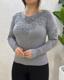 خرید اینترنتی شومیز مجلسی بافت ریز کد 78405