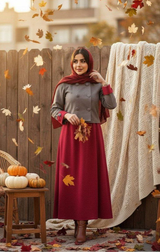 خرید آنلاین ست کت دامن فوتر و سوییت کد 95645