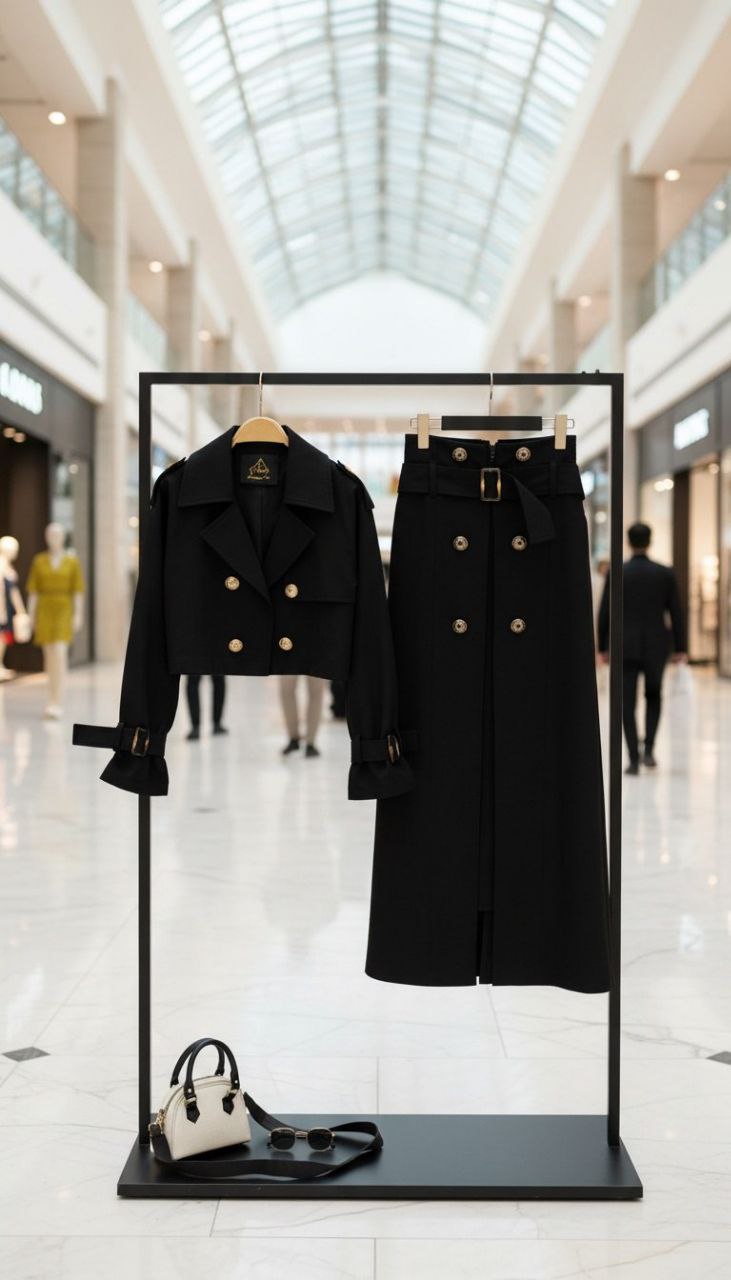 مشاهده قیمت ست دو تیکه کت دامن هیلدا کد 37187