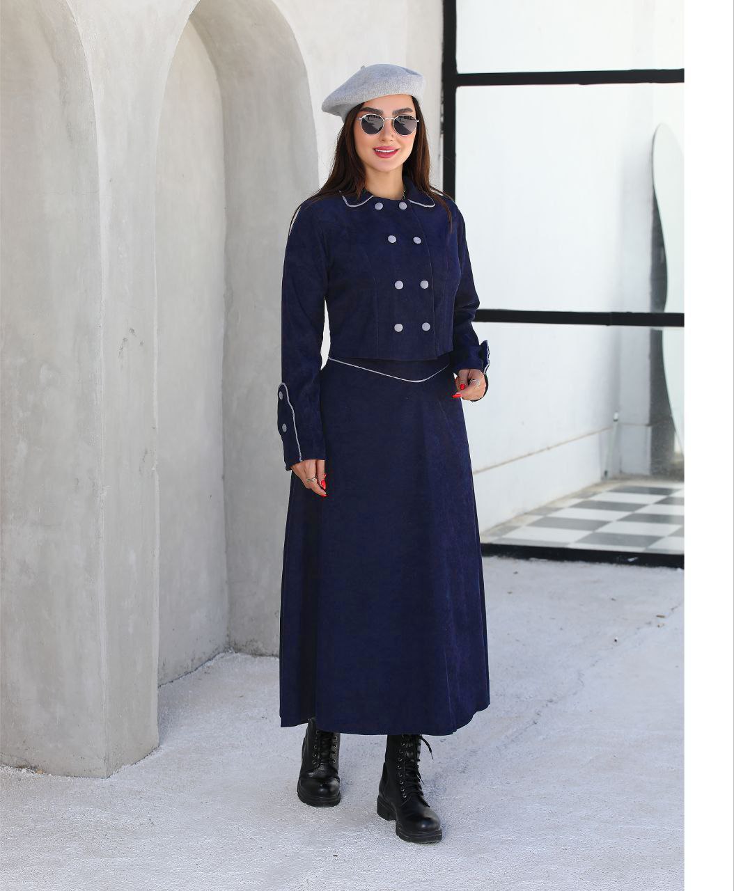 خرید اینترنتی و آنلاین کت و دامن طرح سوزان کد 80153