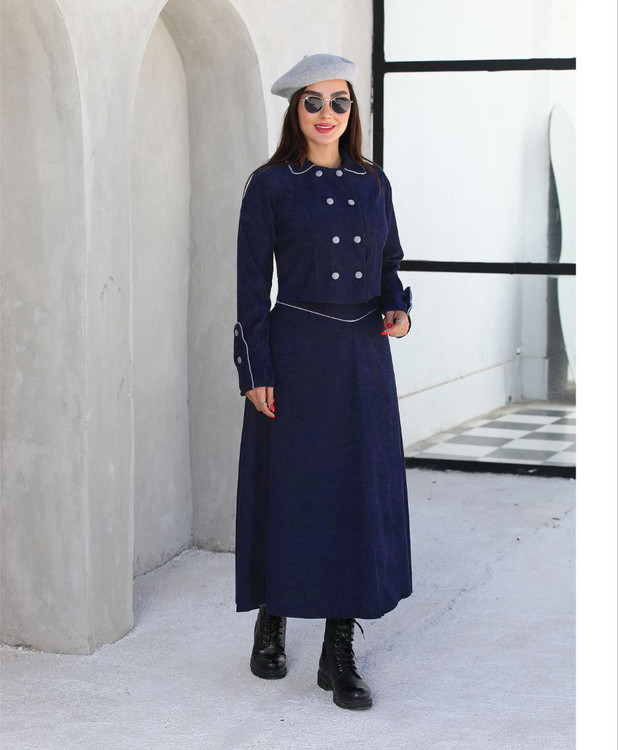 خرید اینترنتی و آنلاین کت و دامن طرح سوزان کد 80153