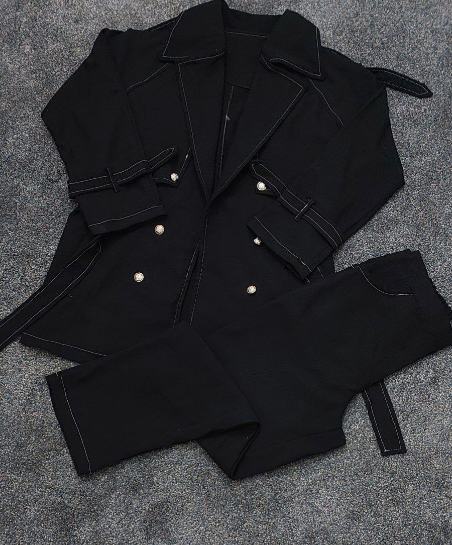 خرید آنلاین کت کوتاه و شلوار طرح جین کد ۴۴۶۹