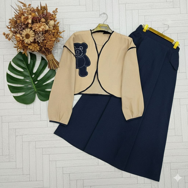 مشاهده قیمت کت و دامن خرسی کد 52680