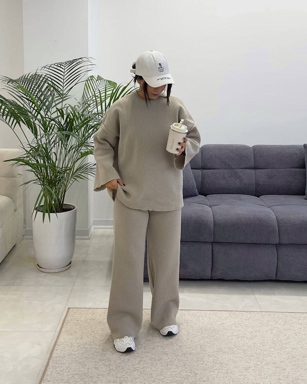 خرید آنلاین ست پیراهن شلوار بافت کد 3407