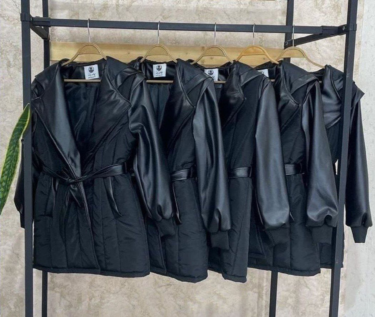 خرید کاپشن آستین چرم اسرا کد 78950