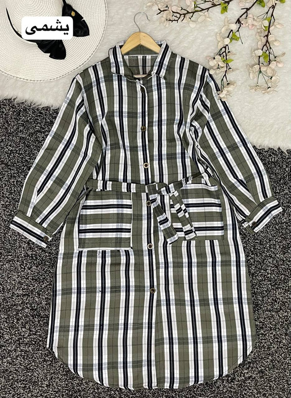 خرید اینترنتی کفتان پشمی جلو دکمه کد 95303