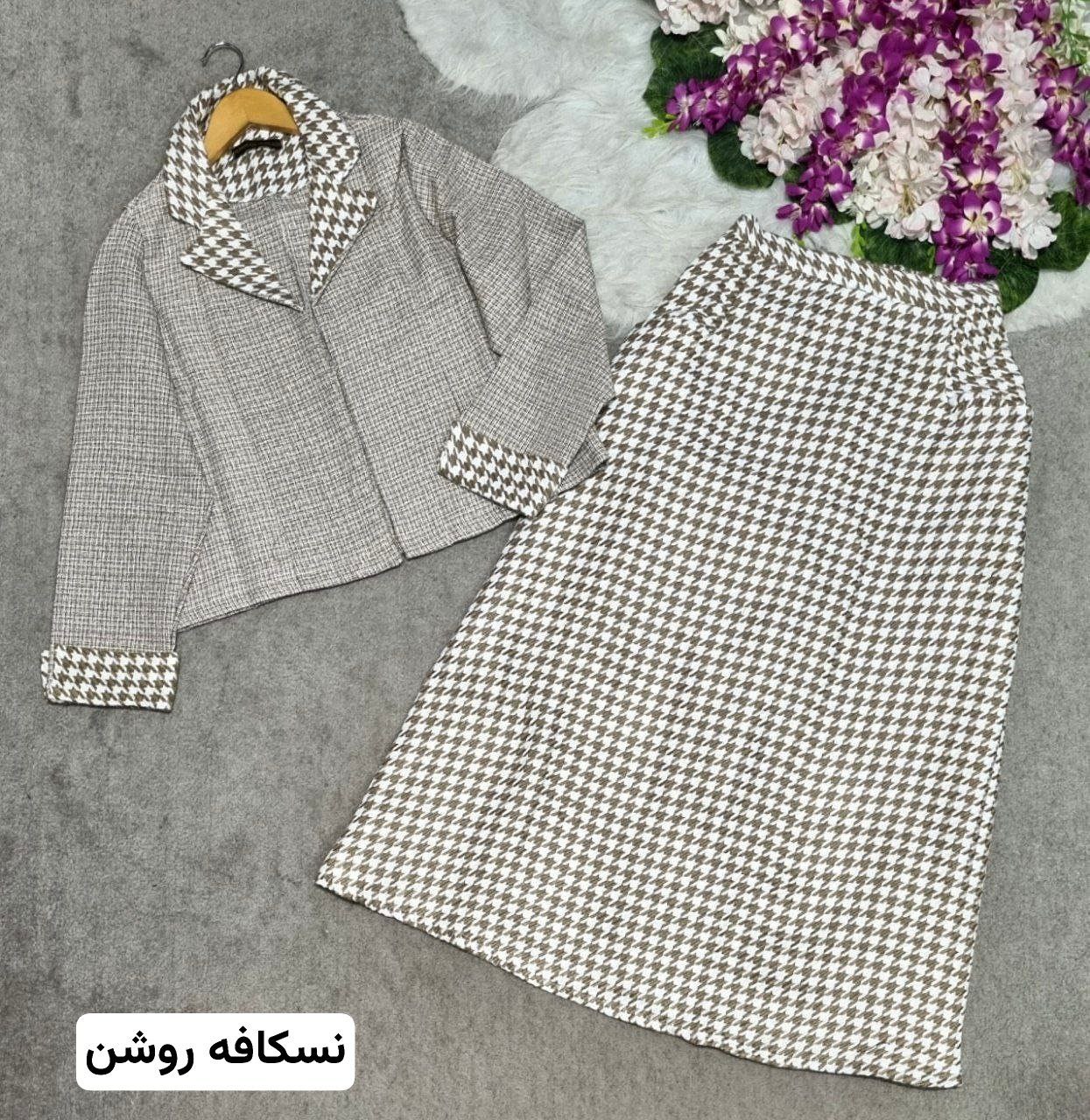 خرید اینترنتی و آنلاین کت دامن سیمین کد 43656