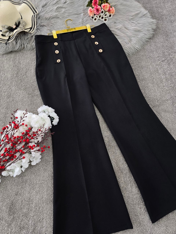 مشاهده قیمت و خرید شلوار دمپا گشاد کمر دکمه کد 96749