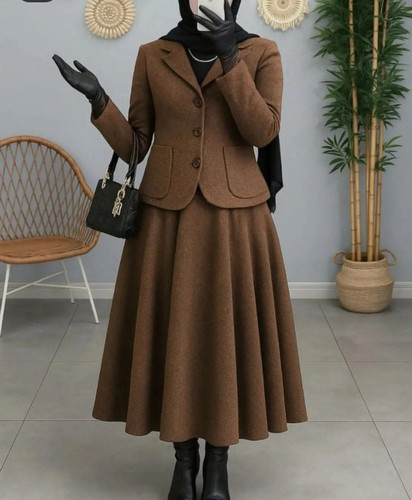 خرید ست دوتیکه کت دامن مدل افسون کد 52698