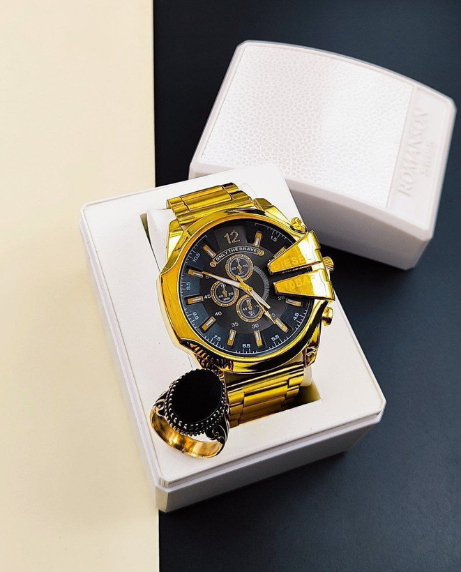 مشاهده قیمت ست ساعت دیزل و انگشتر مردانه کد 369566