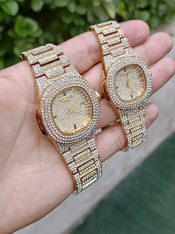 مشاهده قیمت ست ساعت فول نگین پتک فیلیپ کد 369520