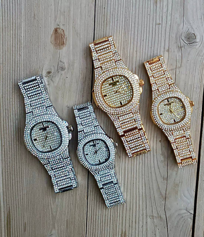 سفارش ست ساعت فول نگین پتک فیلیپ کد 369520