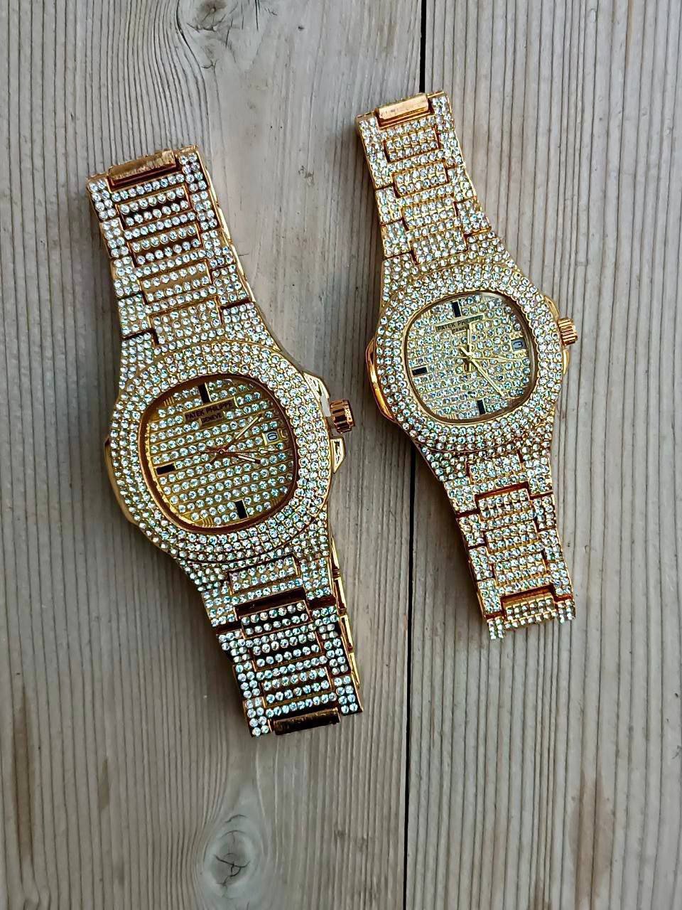 خرید اینترنتی ست ساعت فول نگین پتک فیلیپ کد 369520