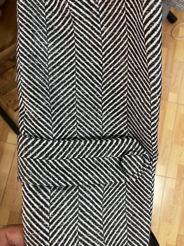 خرید اینترنتی و مشاهده قیمت پالتو جناغی آستردار یقه انگلیسی کد 75661