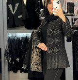 سفارش مانتو کتی مجلسی آتش کد 37265