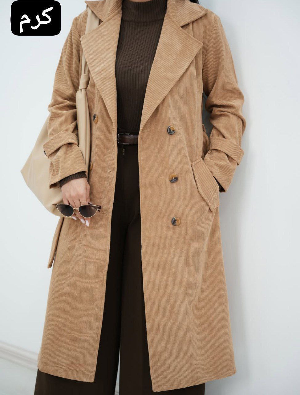 خرید اینترنتی مانتو پاییزه ساناز کد 908654