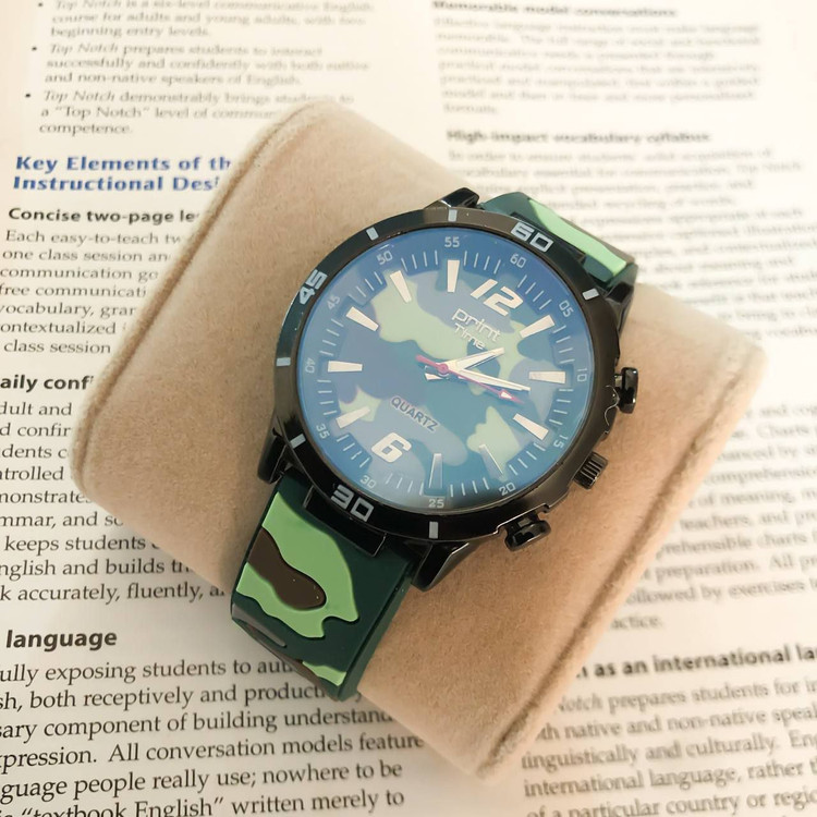 خرید اینترنتی ساعت ارتشی بند ژله ای سایز بزرگ کد 369131