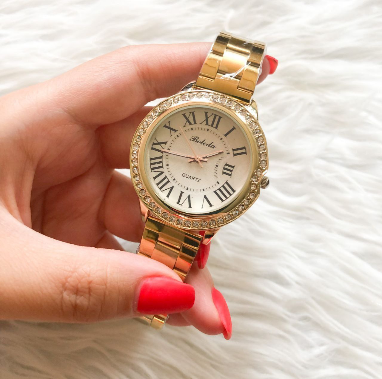 مشاهده قیمت ساعت زنانه بند استیل طلایی مارک بلدا کد 369237