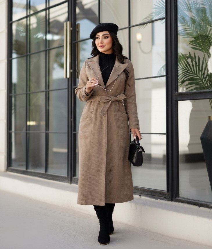 خرید پالتو زمستانه طرح دریا کد ۴۶۵۷