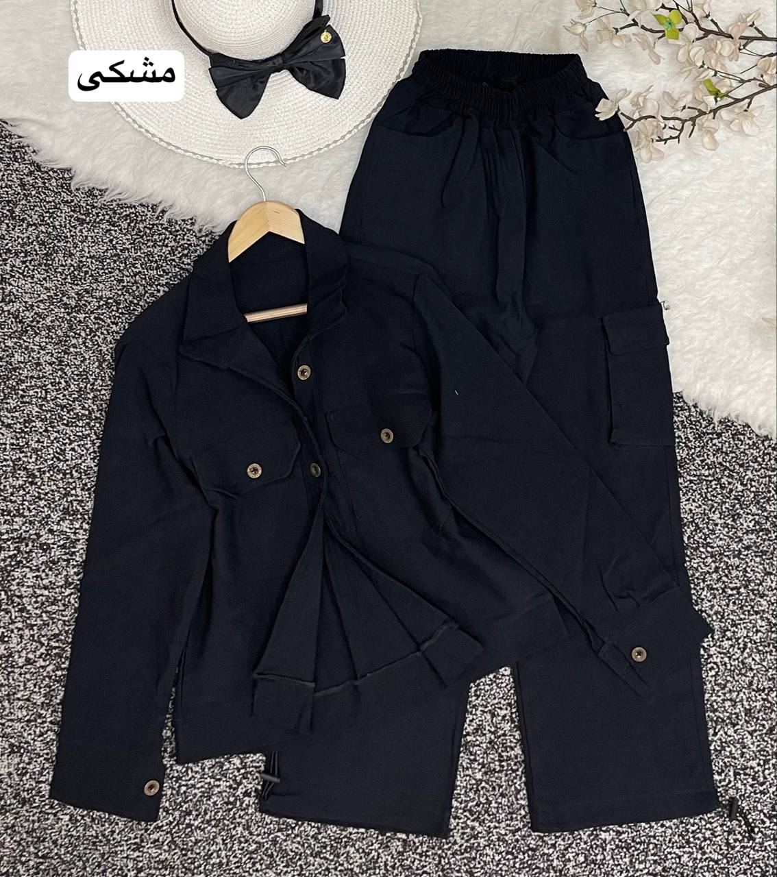 سفارش آنلاین ست مانتو شلوار کارگو کد 97640