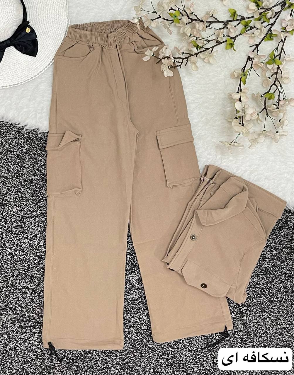 سفارش آنلاین و اینترنتی ست مانتو شلوار کارگو کد 97640
