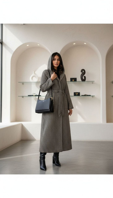 مشاهده قیمت مانتو کلاهدار پیچازی پشمی کد 37293