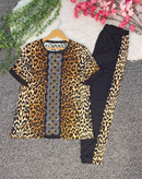 مشاهده قیمت ست تیشرت شلوار وسط نگینی کد 7826