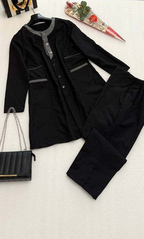 خرید اینترنتی ست مانتو و شلوار اداری مریلا کد 54417