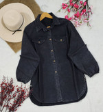 مشاهده قیمت مانتو جین بغل زیپ مهلان کد 98338