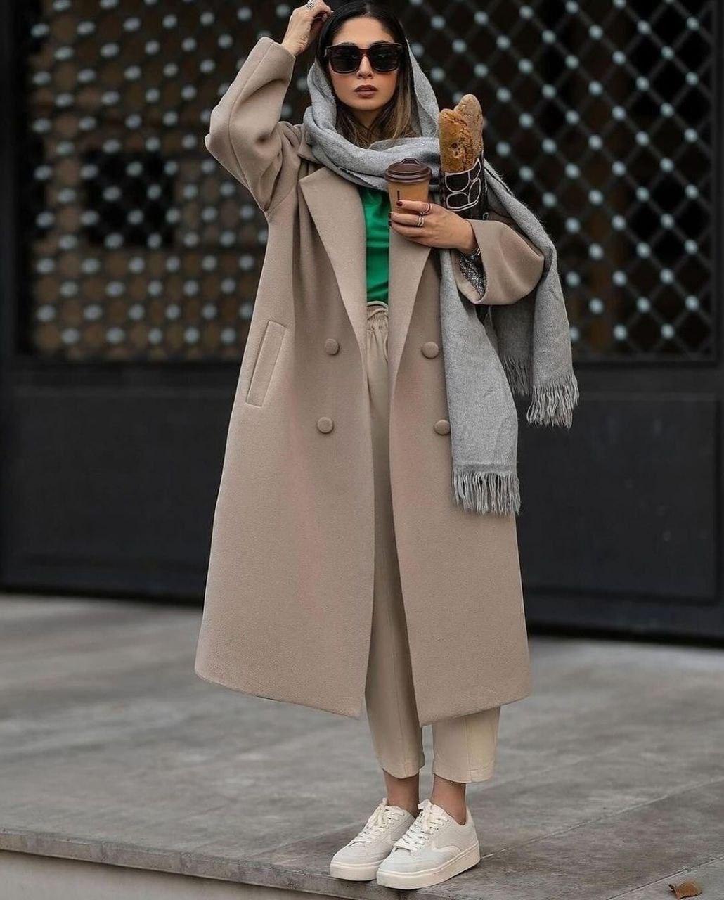 خرید اینترنتی پالتو بلند توییت مدل کاشمر کد 37314