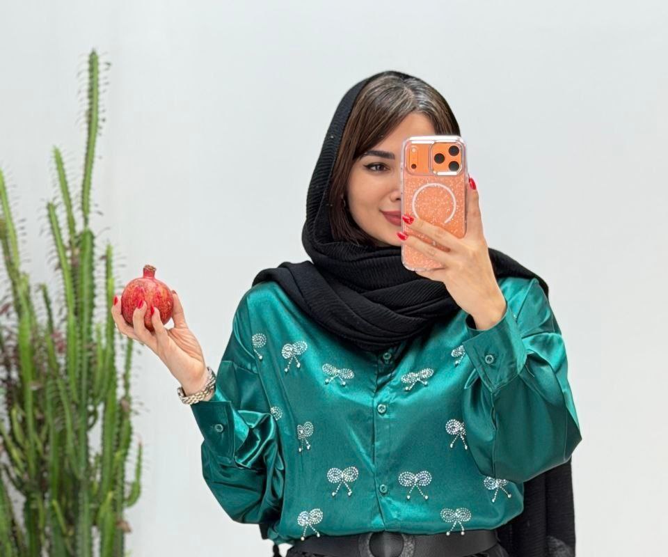 خرید شومیز یلدایی پاپیون کد 98774