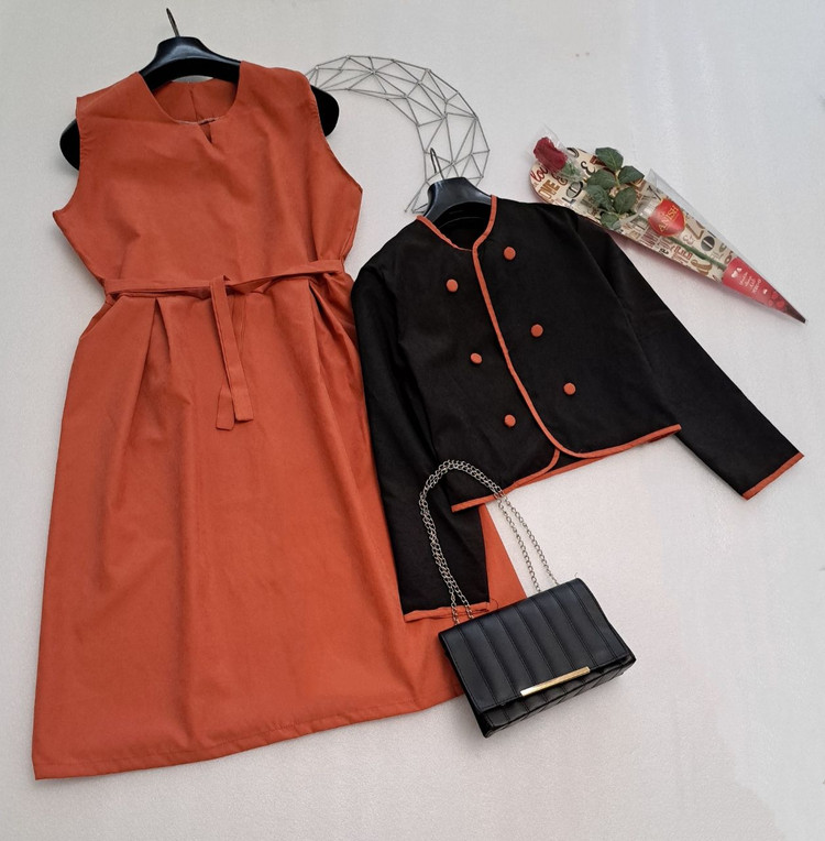 خرید و سفارش آنلاین ست کت سارافون آندیا کد 23985