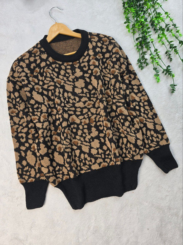 خرید اینترنتی بلوز بافت پلنگی کد 97215