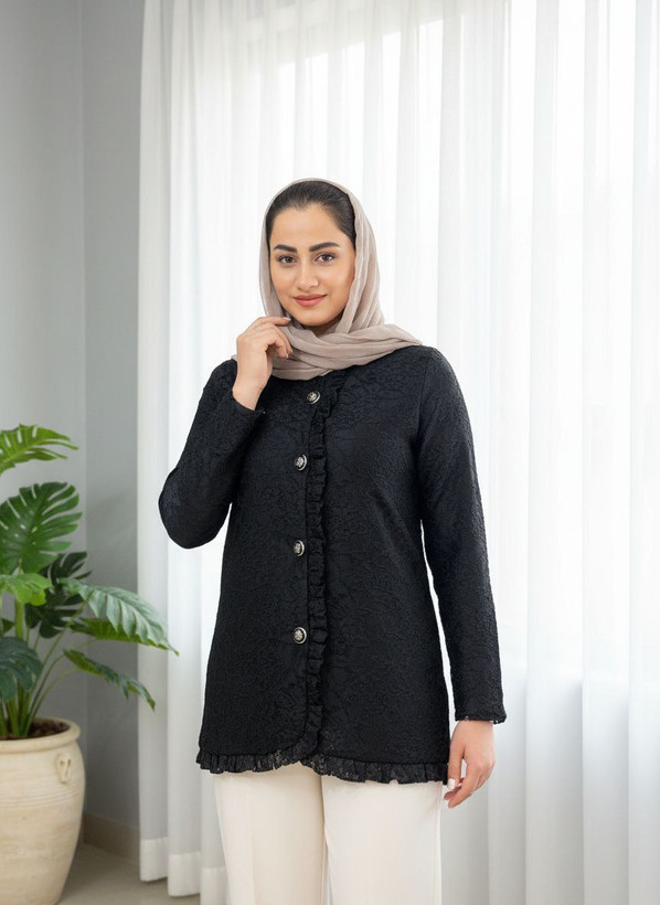 خرید اینترنتی کت مانتویی گیپور کد 43725