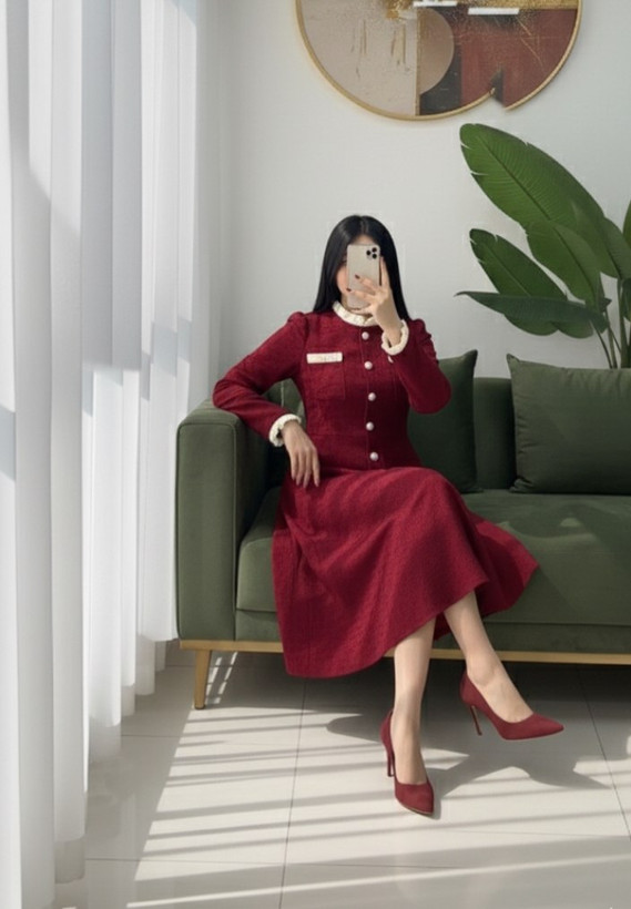 مشاهده قیمت پیراهن بلند یلدایی مدل سارینا کد 12616