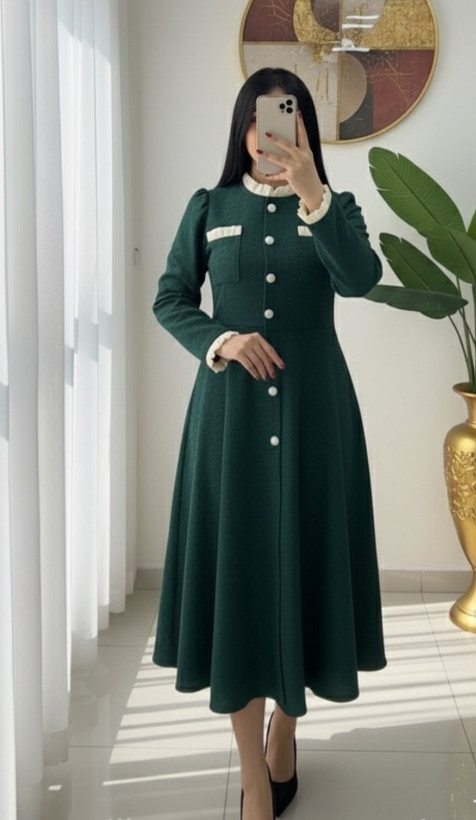 خرید اینترنتی پیراهن بلند یلدایی مدل سارینا کد 12616